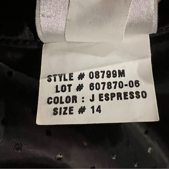 Larry Levine Vintage Espresso Brown Wool Single-Breasted Coat Sz 14 EUC - Picture 9 of 9